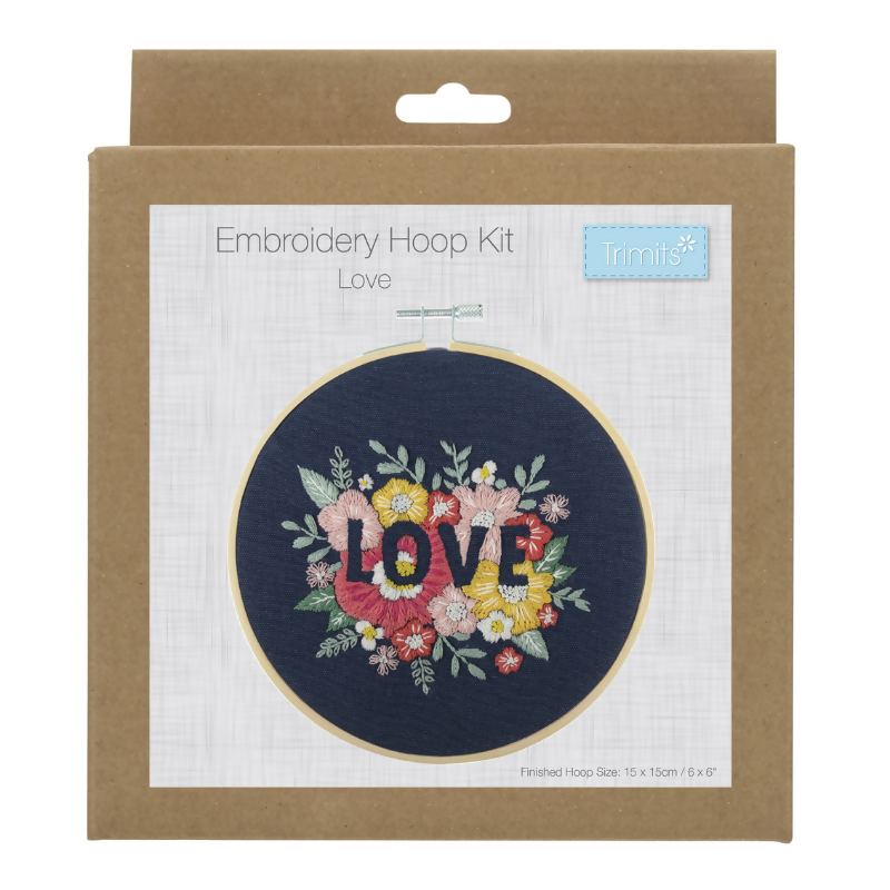 Trimits Love Embroidery Hoop Kit
