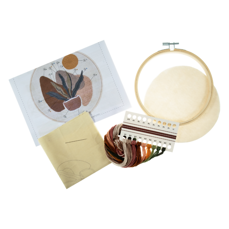 Trimits Nature Embroidery Hoop Kit Contents