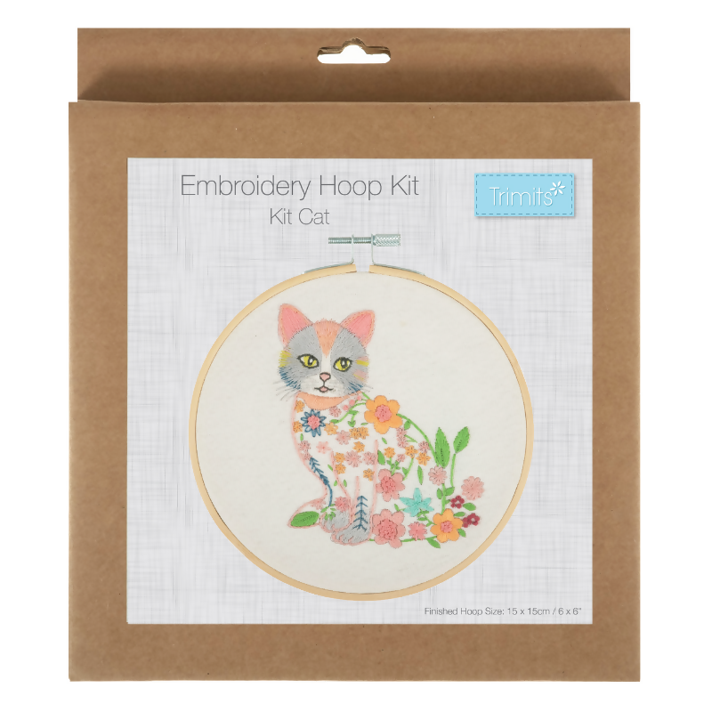 Trimits Ombre Kit Kat Embroidery Hoop Kit