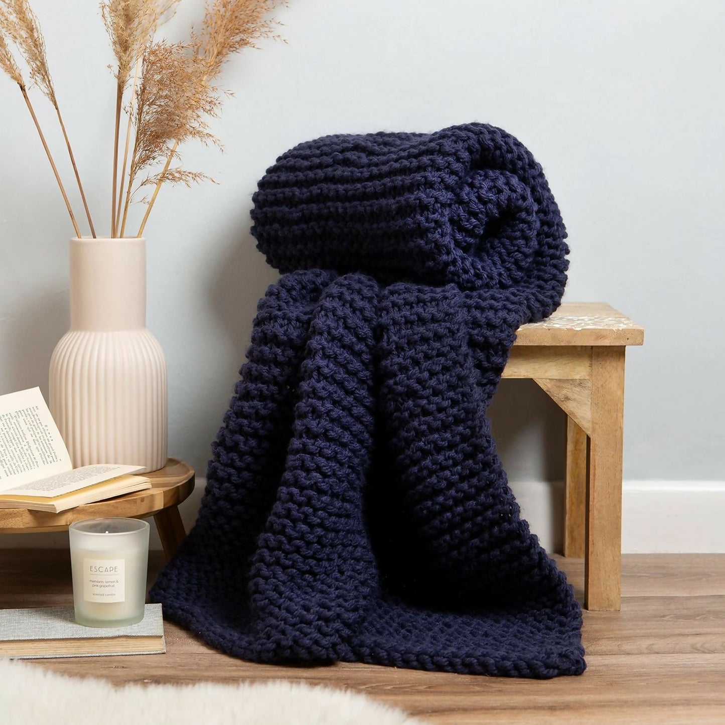 Wool Couture Garter Stitch Blanket