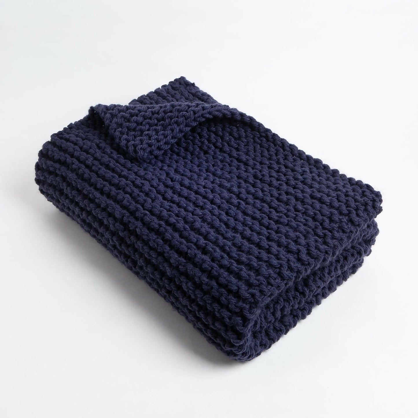Wool Couture Garter Stitch Blanket Folded Up