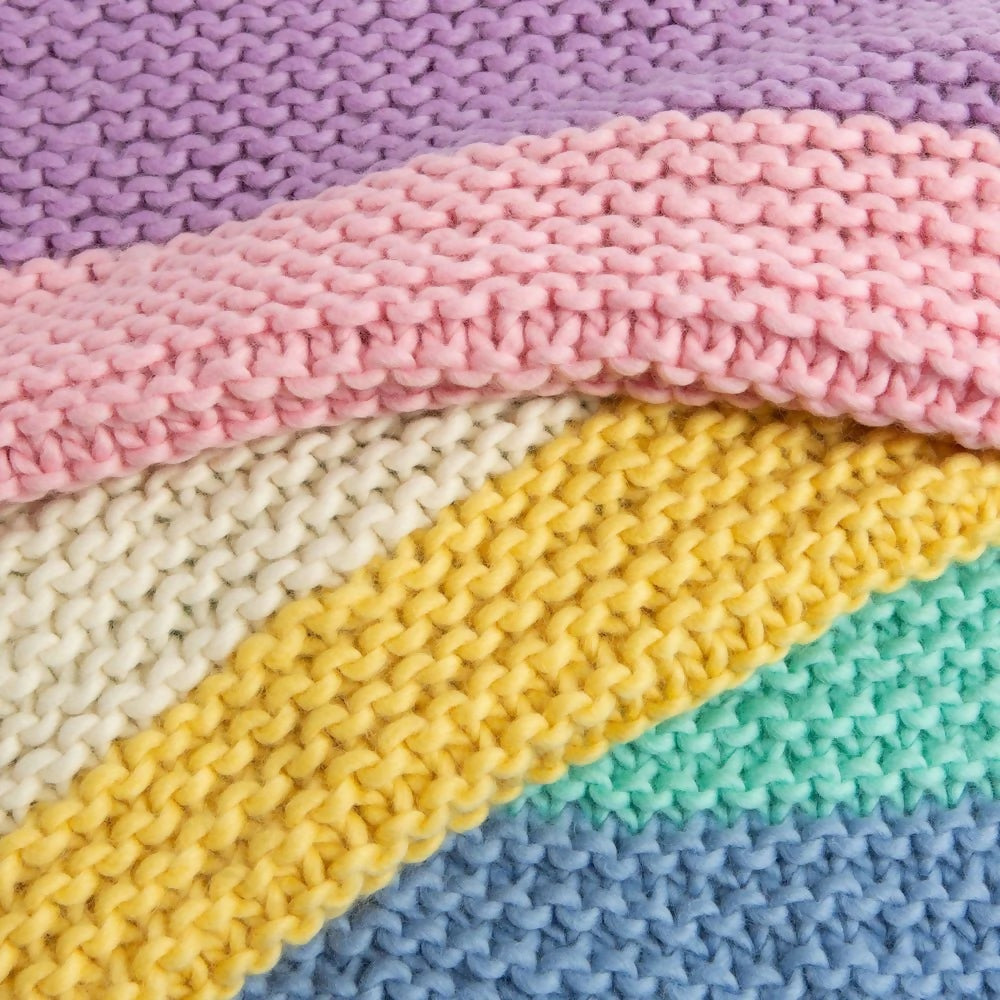Wool Couture Pastel Dreams Blanket Close Up