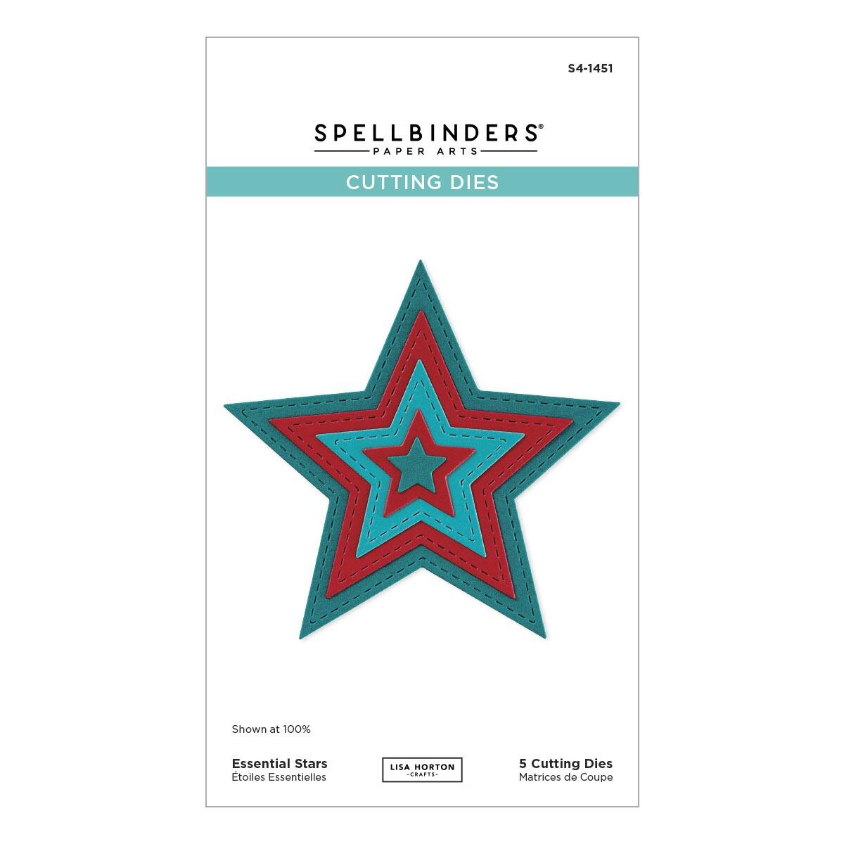 Spellbinders Essential Stars Etched Dies from the All About Christmas Collection by Lisa Horton