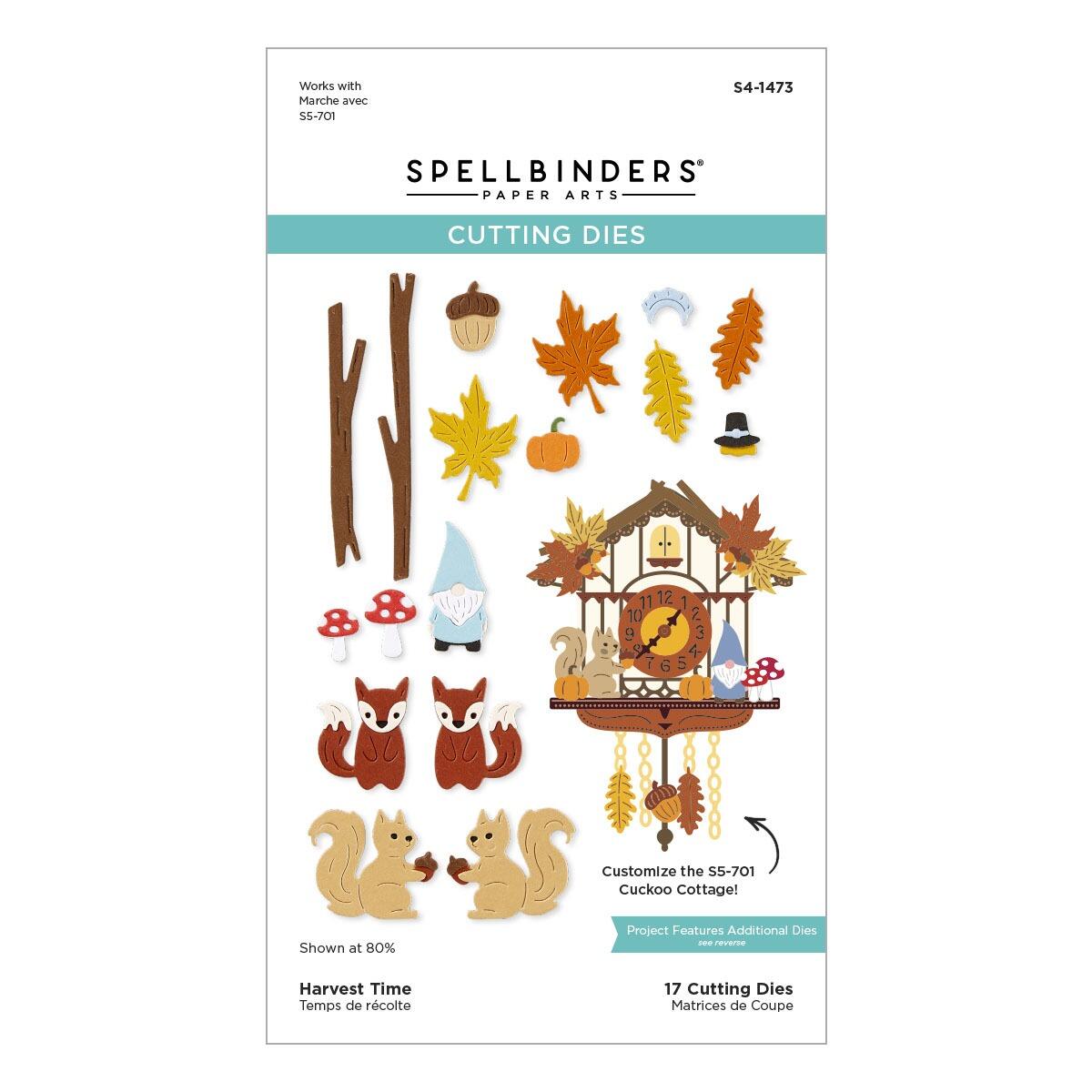 Spellbinders Harvest Time Etched Dies from the Cuckoo Cottage Collection