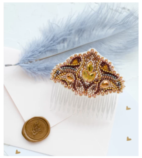 Abris Art. Scandinavian Motive Hair Slide Beading Kit