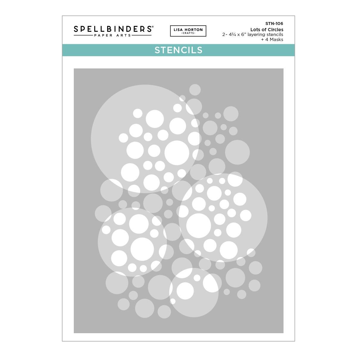 Spellbinders Lots of Circles Stencils from the All About Christmas Collection by Lisa Horton
