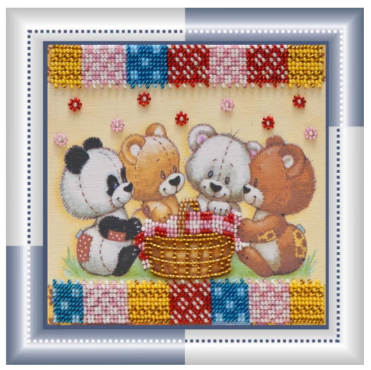 Abris Art. Bears and Basket Beading Kit -  Abris. Art - 1