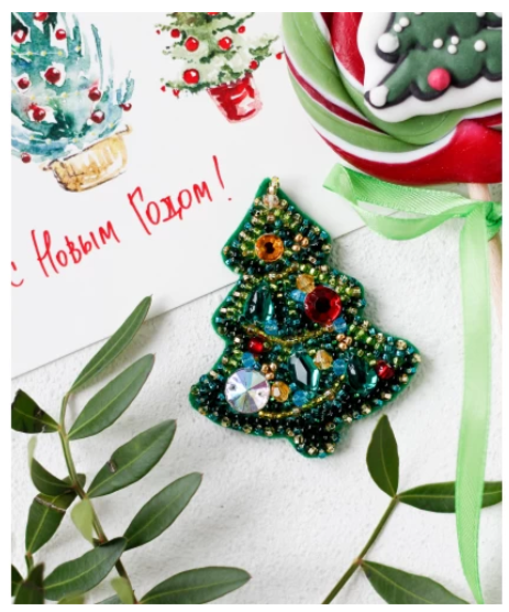 Abris Art. Christmas Tree Beading & Gems Kit