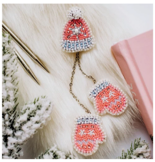 Abris Art. Hat & Mittens Brooch Beading Kit