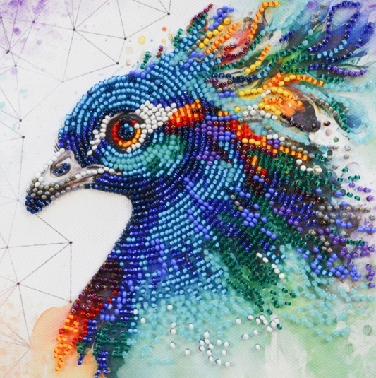 Abris Art. Respectable Peacock Beading Kit
