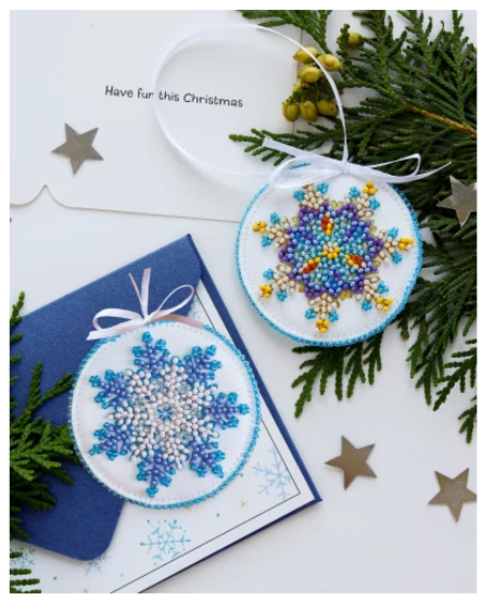 Abris Art. Small Snowflake Decoration Beading Kit