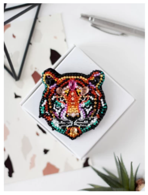 Abris Art. Tiger Brooch Beading Kit -  Abris. Art - 1