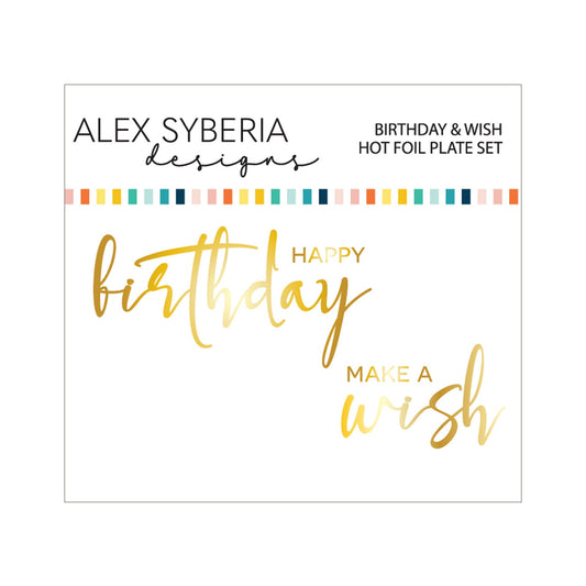 Alex Syberia Designs Birthday & Wish Hot Foil Plate Set