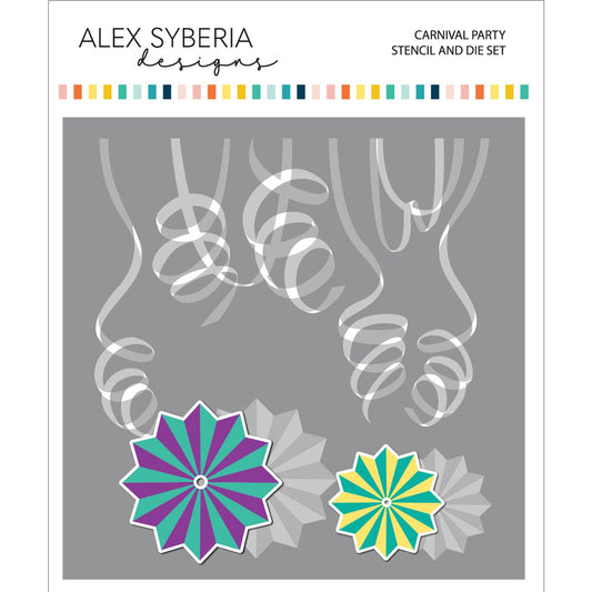 Alex Syberia Designs Carnival Party Stencil and Die Set