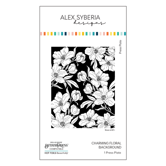 Alex Syberia Designs Charming Floral Background Press Plate