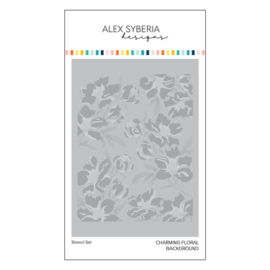 Alex Syberia Designs Charming Floral Background Stencil Set