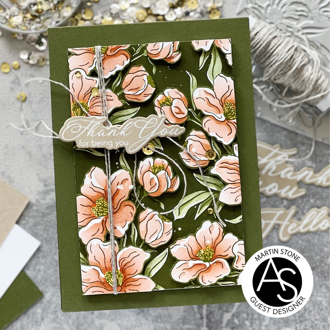 Alex Syberia Designs Charming Floral Background Stencil Set