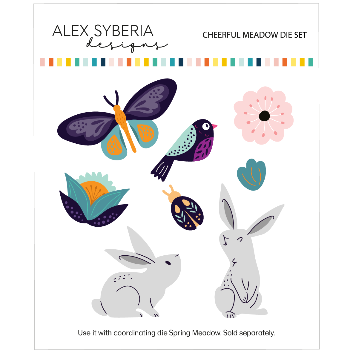 Alex Syberia Designs Cheerful Meadow Die Set