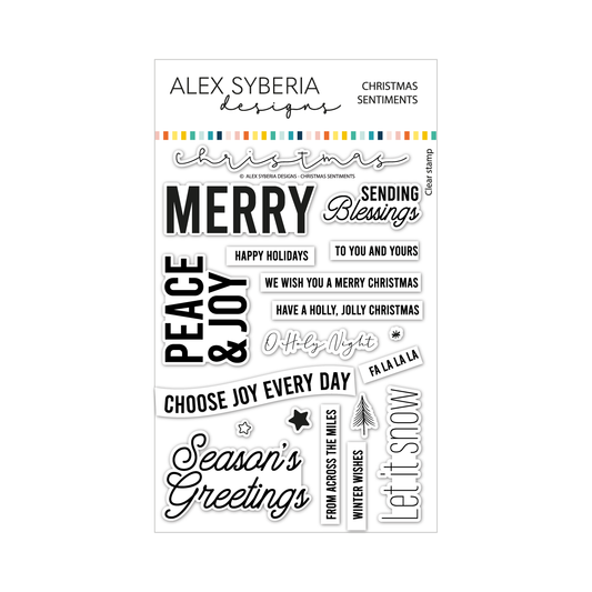Alex Syberia Designs Christmas Sentiments Stamp Set