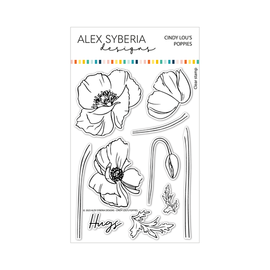 Alex Syberia Designs Cindy Lou's Poppies Stamp Set