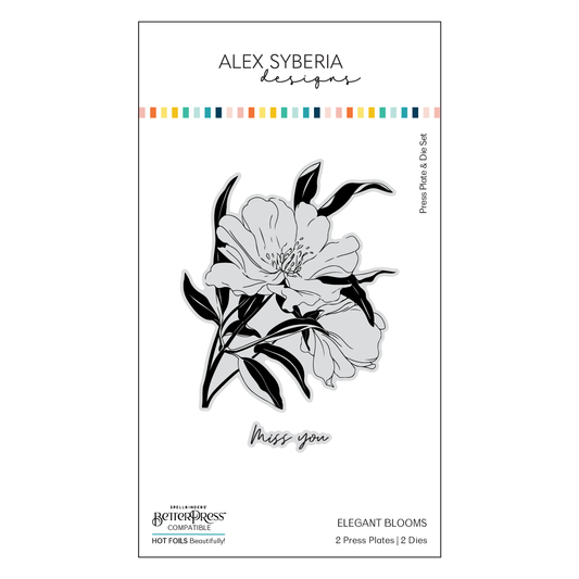 Alex Syberia Designs Elegant Blooms Press Plate & Die Set
