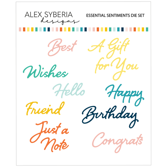 Alex Syberia Designs Essential Sentiments Die Set