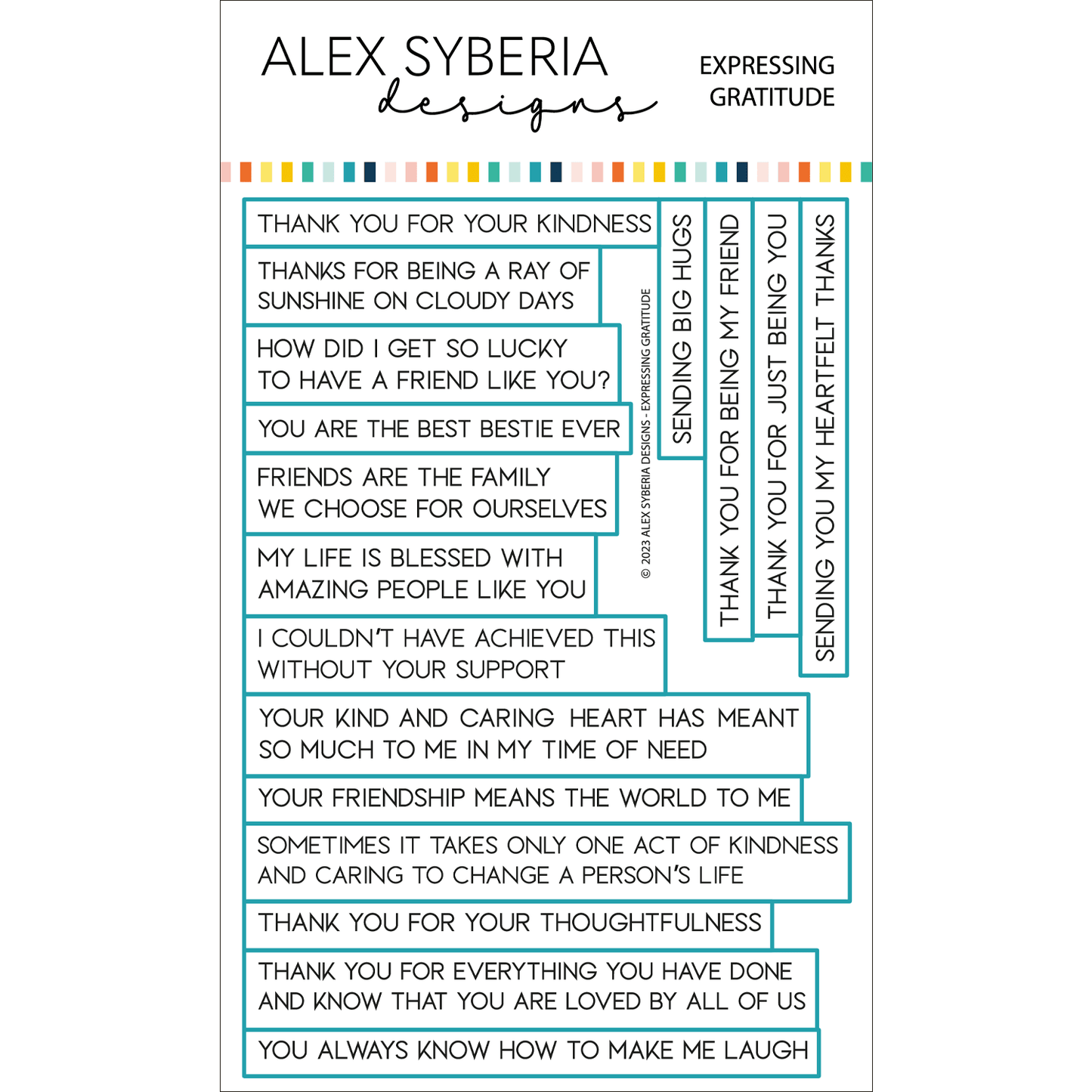 Alex Syberia Designs Expressing Gratitude Sentiments Die Set