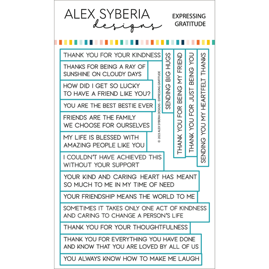 Alex Syberia Designs Expressing Gratitude Sentiments Die Set