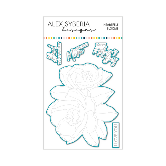 Alex Syberia Designs Heartfelt Blooms Die Set