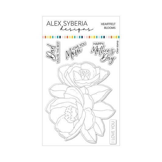 Alex Syberia Designs Heartfelt Blooms Stamp Set