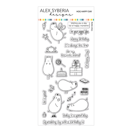 Alex Syberia Designs Hog Happy Day Stamp Set
