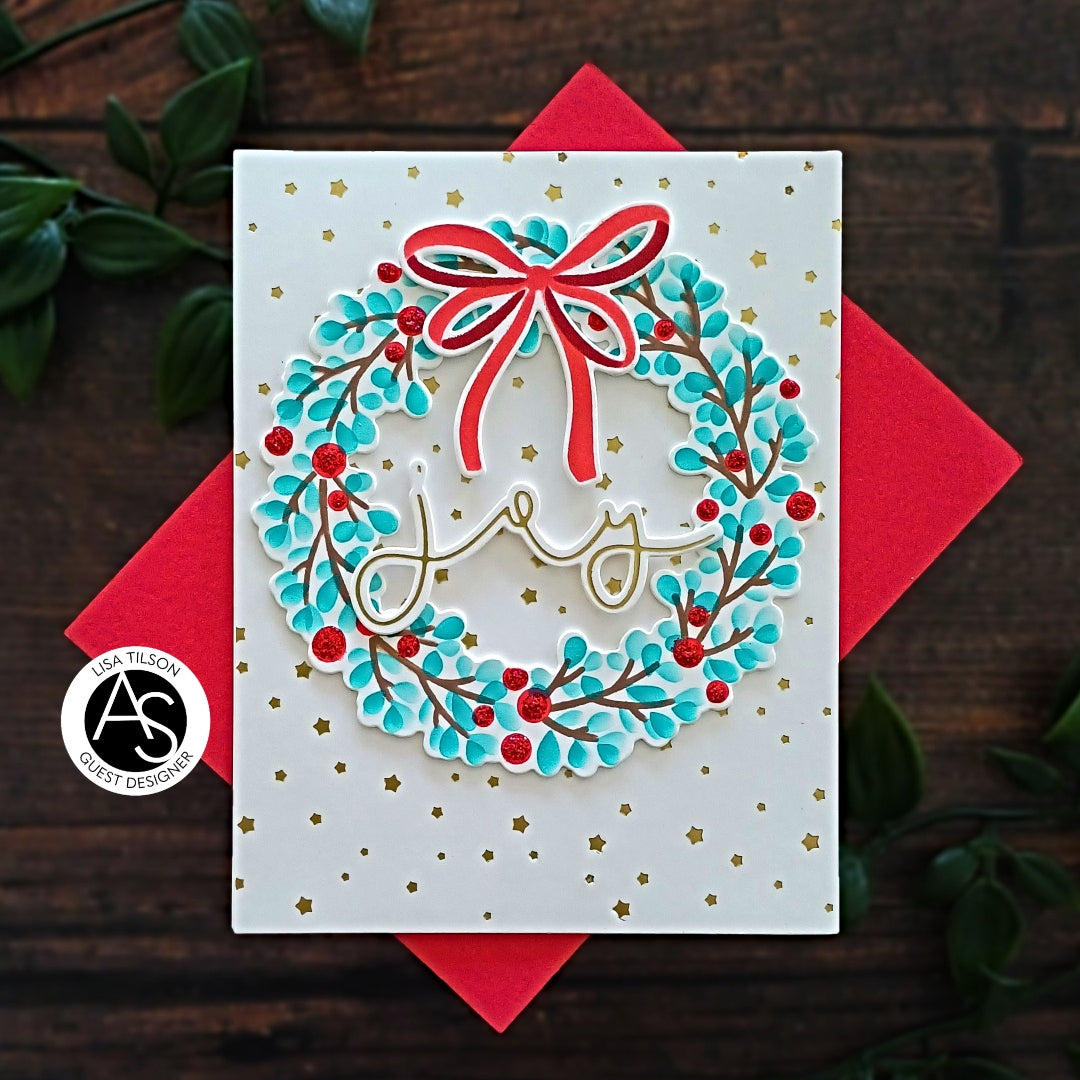 Alex Syberia Designs Holiday Wreath & Branch Stencil & Die Set