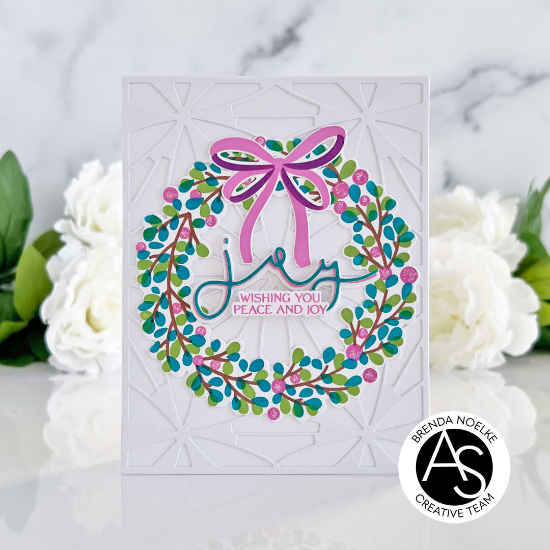 Alex Syberia Designs Holiday Wreath & Branch Stencil & Die Set