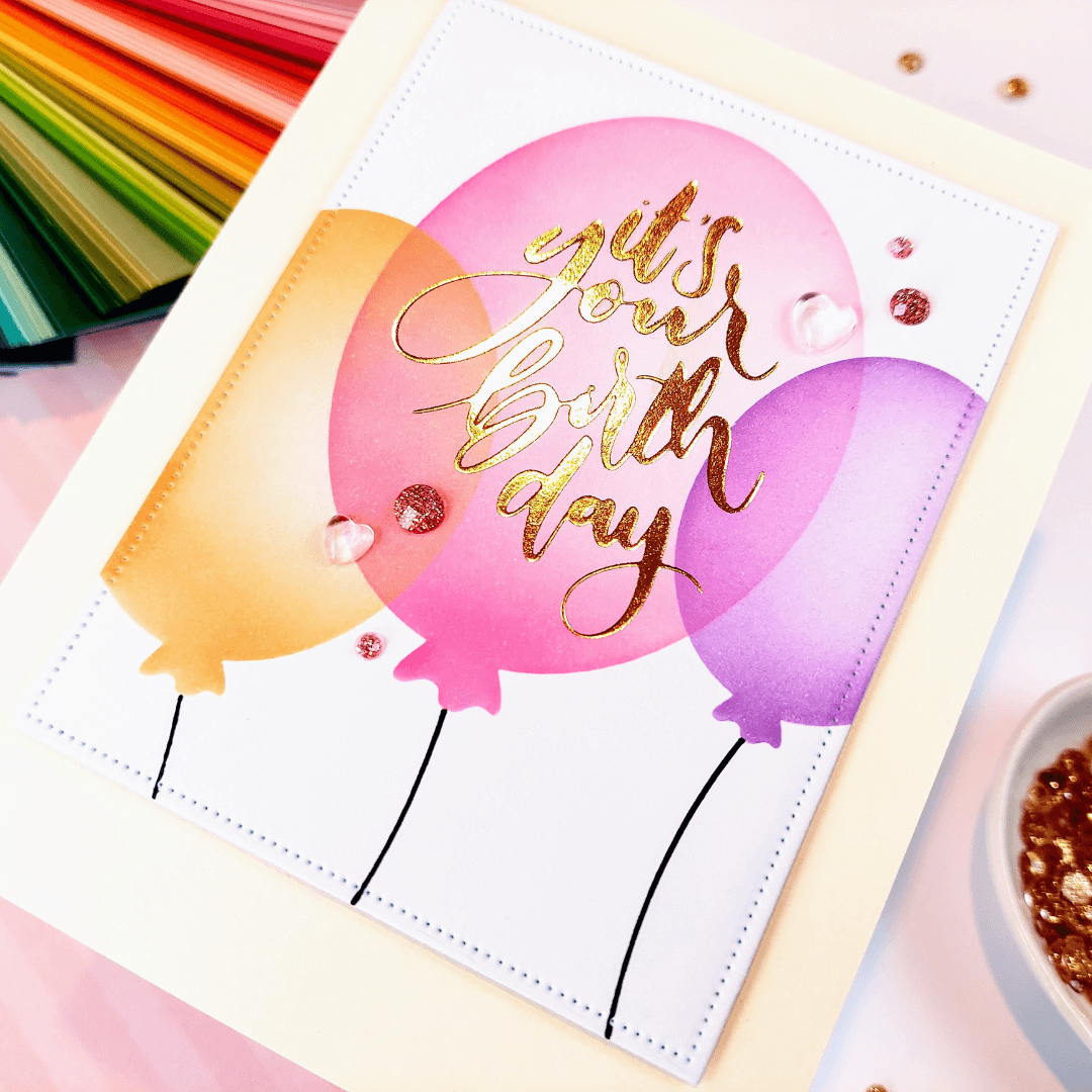 Alex Syberia Designs It's your birthday Hot Foil Plate and Die Set