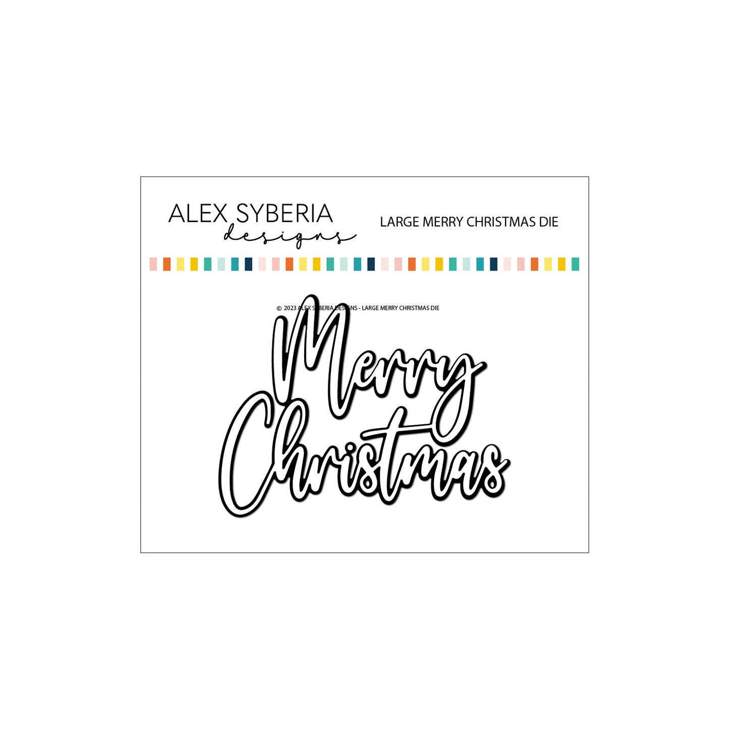 Alex Syberia Designs Large Merry Christmas Die