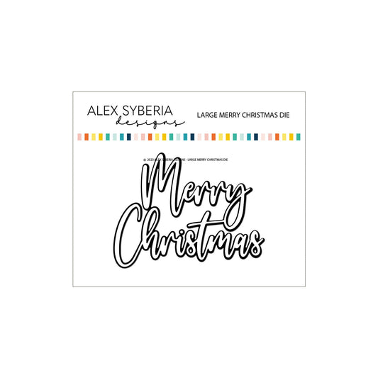 Alex Syberia Designs Large Merry Christmas Die