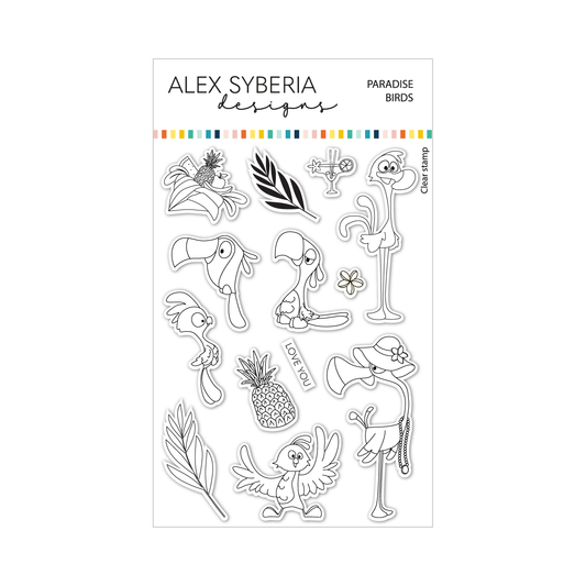 Alex Syberia Designs Paradise Birds Stamp Set