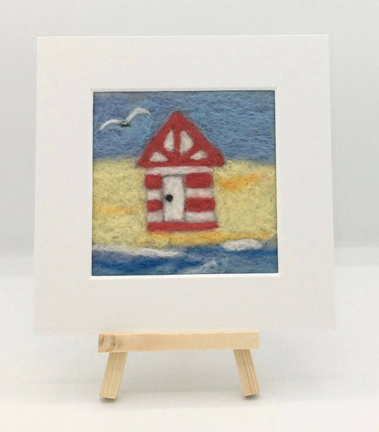 Beach Hut Mini Picture Felting Kit 1