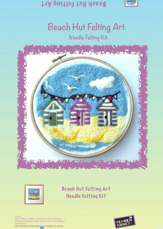 Beach Huts Felted Picture Kit 1