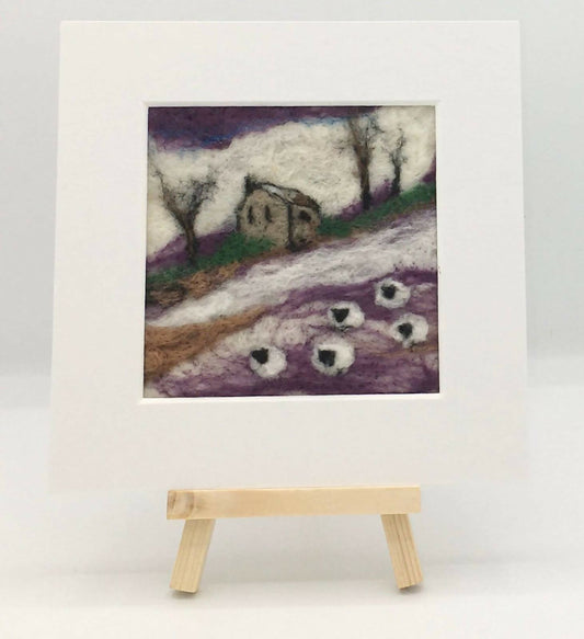 Cottage scene Mini Picture Felting Kit 1