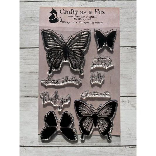 Crafty as a Fox Stamp It - Whispering Wings A5 stamp set