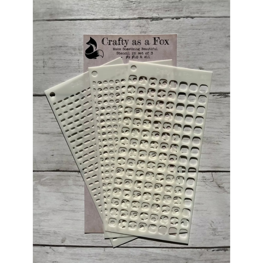 Crafty as a Fox Stencil It! Set of 3 Stencils