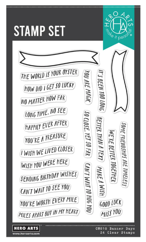 Hero Arts Banner Days Clear Stamps from the Summer by The Shore Collection