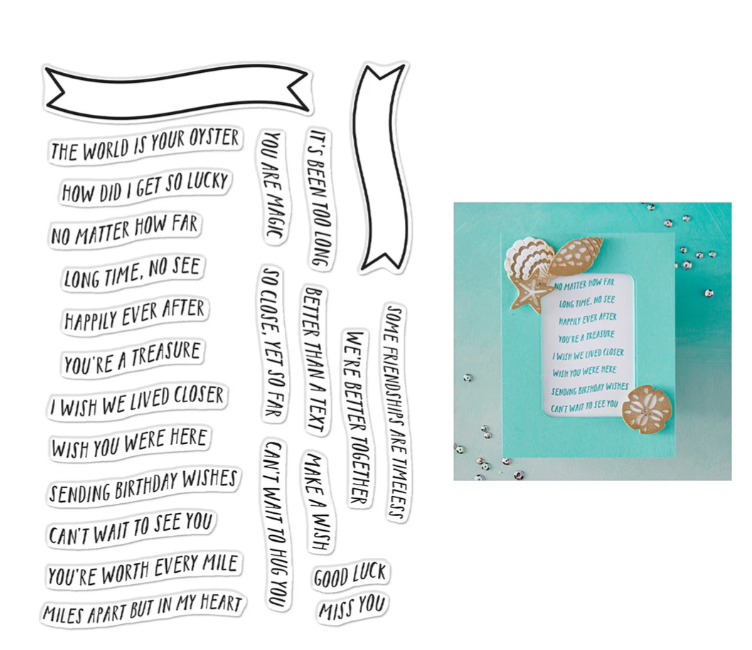 Hero Arts Banner Days Clear Stamps from the Summer by The Shore Collection
