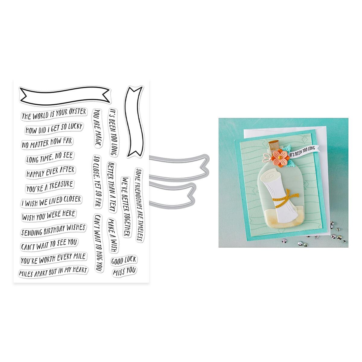 Hero Arts Banner Days Stamp & Cut Set from the Summer by The Shore Collection