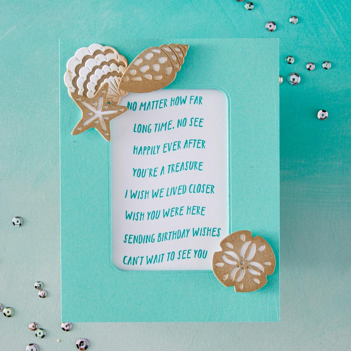 Hero Arts Banner Days Stamp & Cut Set from the Summer by The Shore Collection