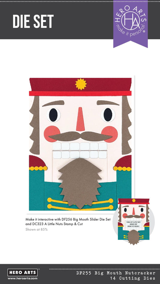 Hero Arts Big Mouth Nutcracker Etched Dies from the Crackin' Christmas Collection