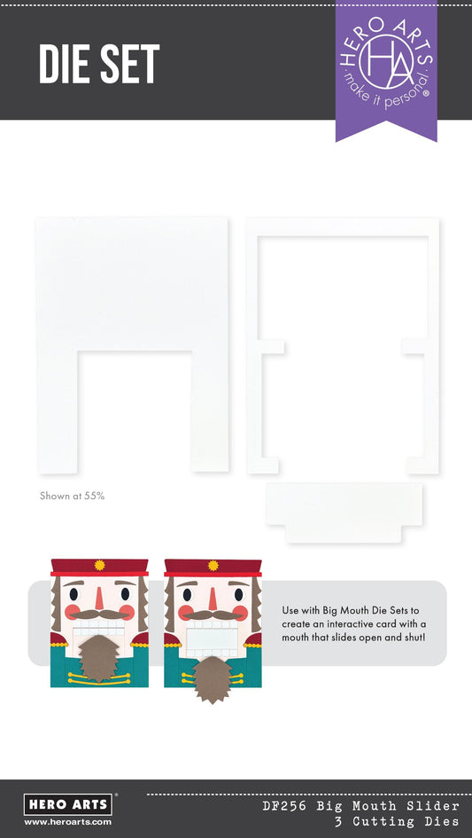 Hero Arts Big Mouth Slider Etched Dies from the Crackin' Christmas Collection