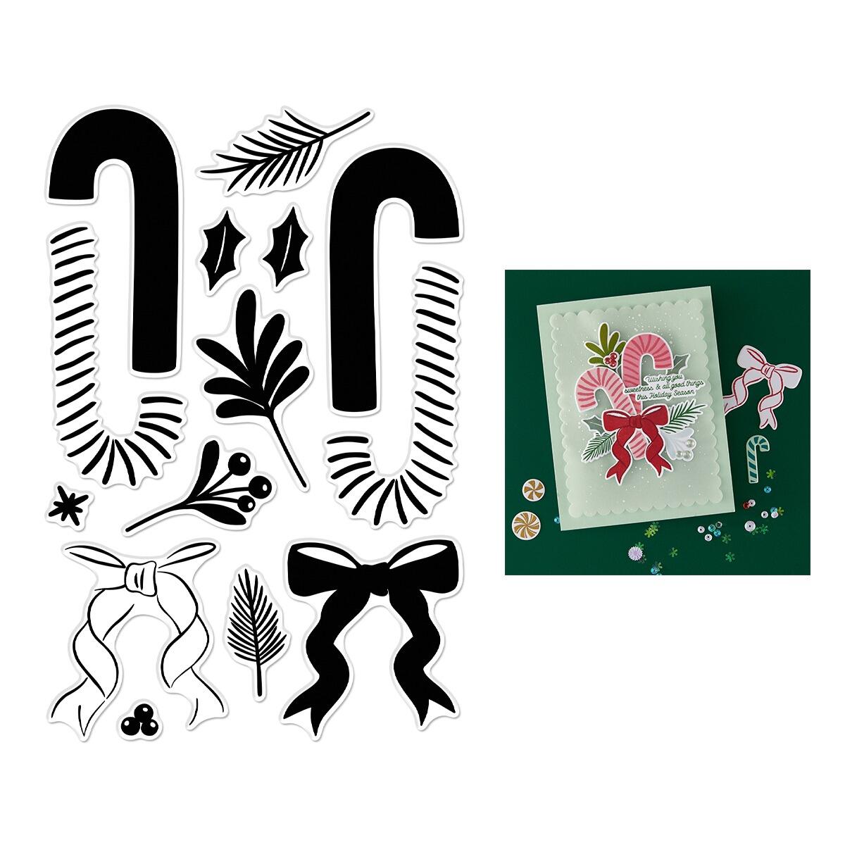 Hero Arts Candy Cane Swag Clear Stamps from the Candy Cane Season Collection