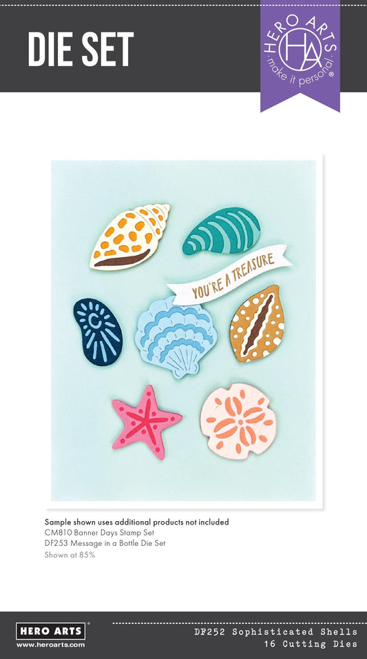 Hero Arts Sophisticated Shells Etched Dies from the Summer by The Shore Collection